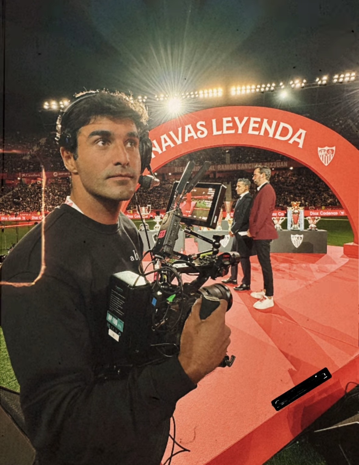Nico Murillo working as a camera operator